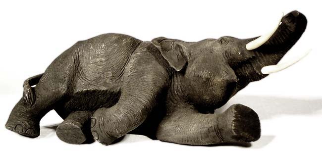 Lying Elephant, treated