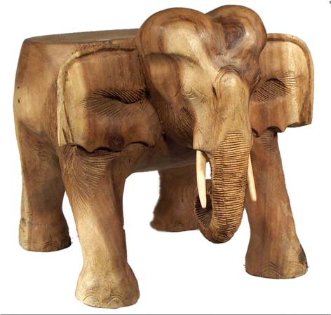 Stool, standing elephant