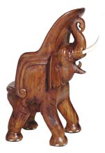 armchair, elephant motif