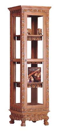 Glass cabinet, rotatable