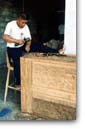 Carving bar cabinet