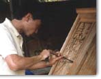 Carving of cabinet